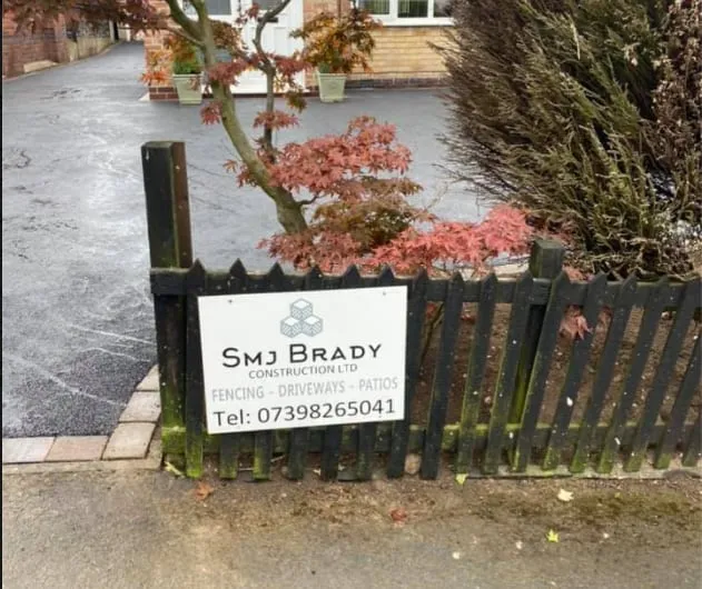 SMJ Brady Construction site board displayed at the entrance to a project